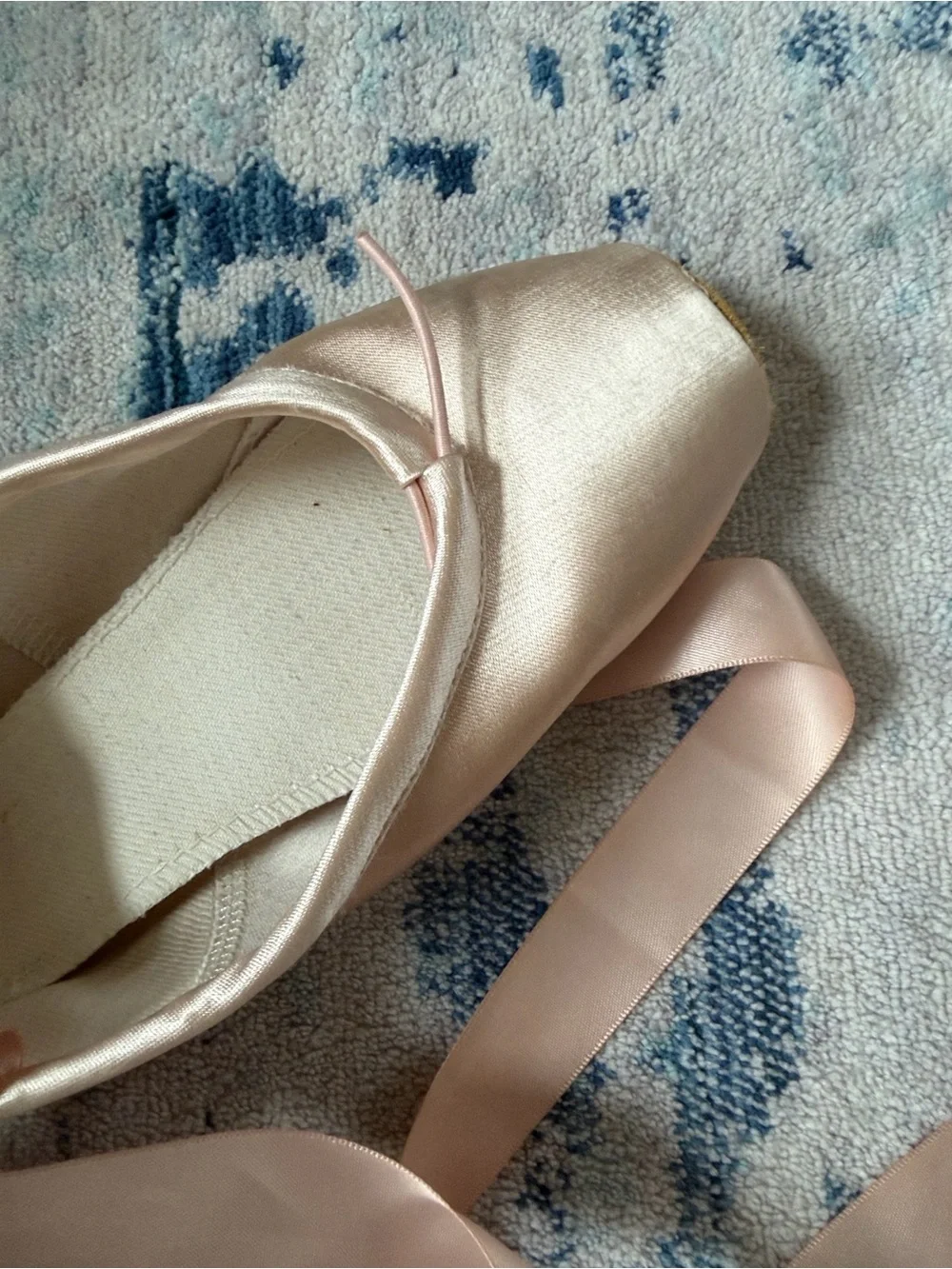 Children's Ballet Slippers in Blush with Yellow Accents - Unbranded
